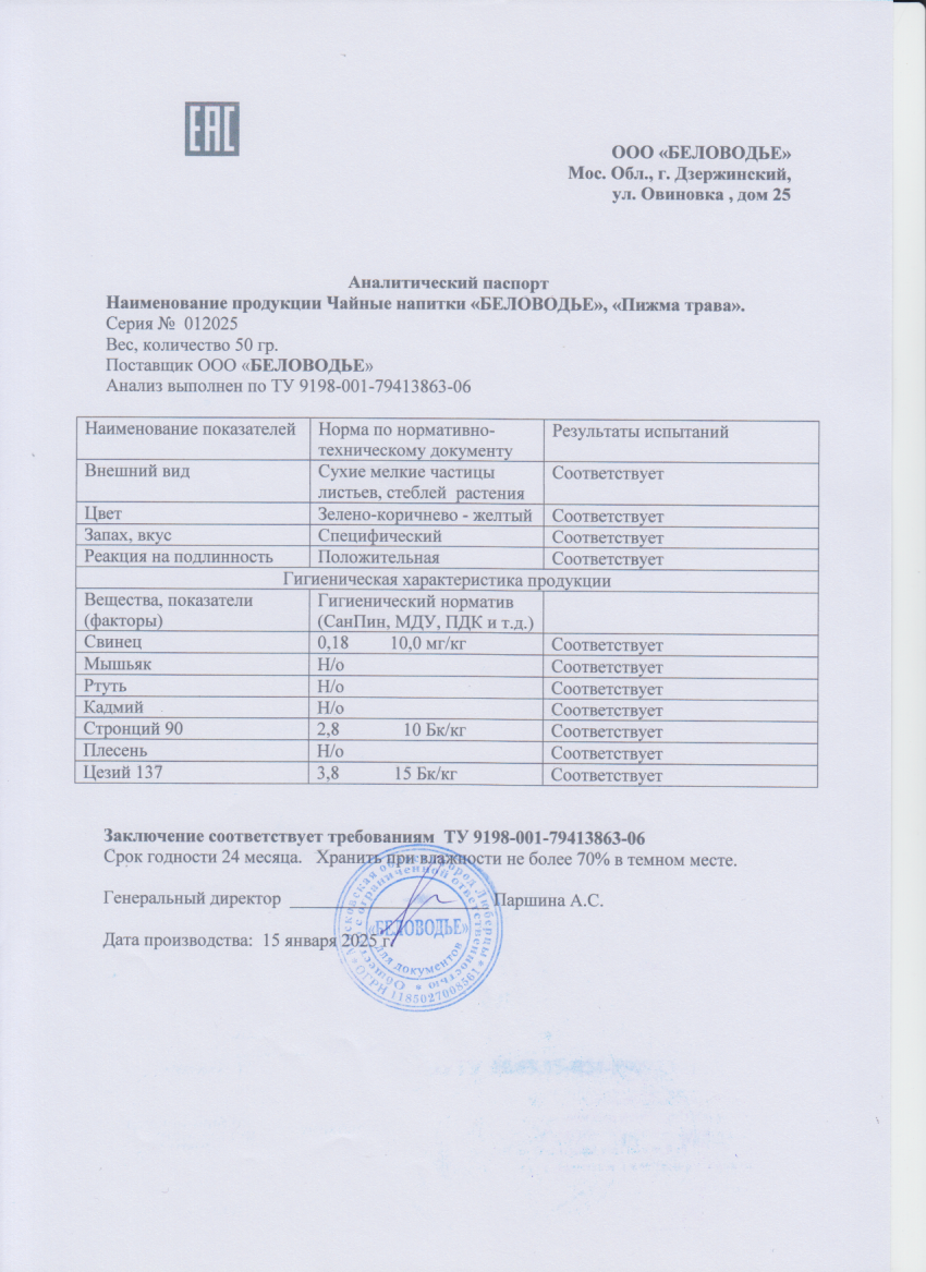 Паспорт №012025